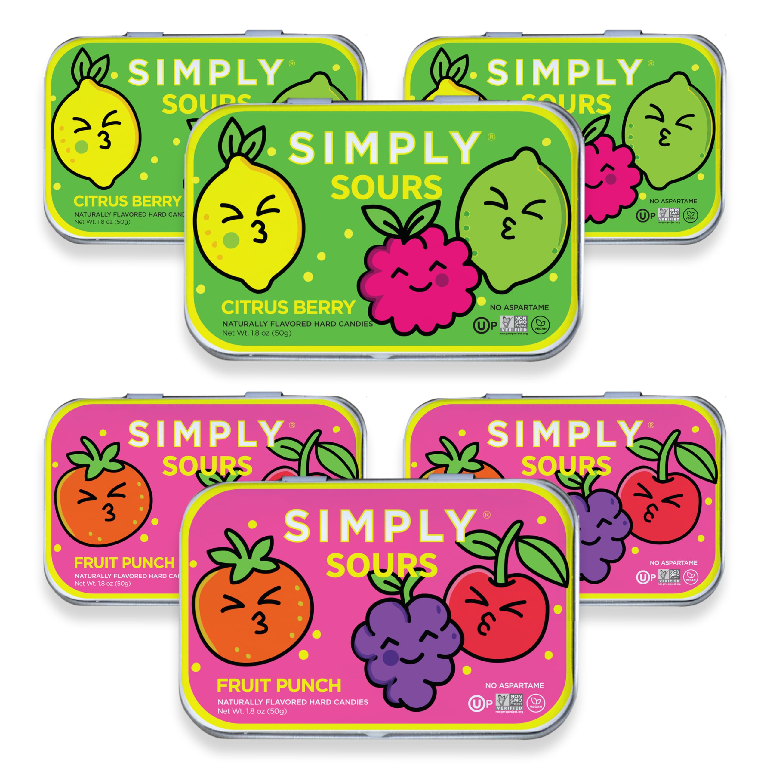Amazon.com : SIMPLY Sours Sour Hard Candy Tins Variety Pack